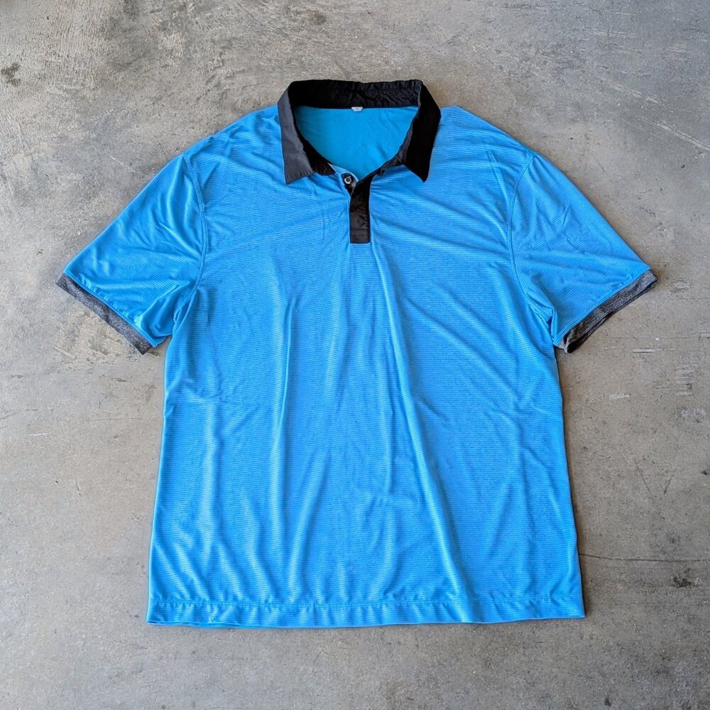 Lululemon Precision Polo in Beach Blanket Blue size XL